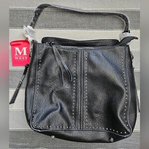 Montana West Studded Black Concealed Carry Shoulder Bag
